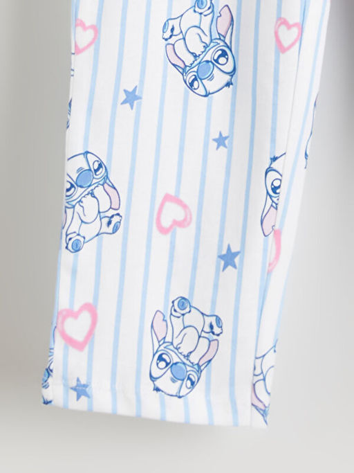Beli Lastikli Stitch Bask?l? K?z ?ocuk Pijama Alt