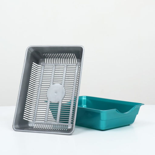 Туалет глубокий с сеткой 36 х 25 х 9 см, серый/бирюзовый - Simaland фото 4