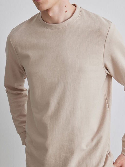 Bisiklet Yaka Erkek Sweatshirt