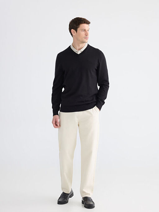 V Yaka Erkek Triko Kazak