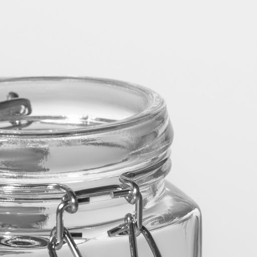 Банка для сыпучих Доляна «Квадрат», 300 мл, 5.5×11.5 см, с бугельным замком, стекло, прозрачная