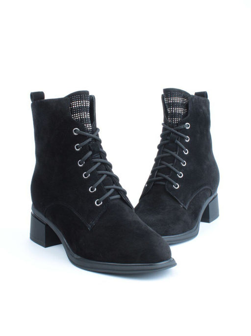 04-M3-H238 BLACK Ботинки зимние женские (натуральная замша, натуральный мех) - Фабричный китай фото 12