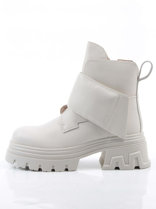 04-PAS148-2Z MILK Ботинки зимние женские (натуральная кожа, 100% шерсть)