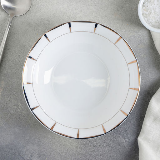 Тарелка фарфоровая суповая Аврора, 600 мл, d=18 см, цвет белый - Simaland фото 2