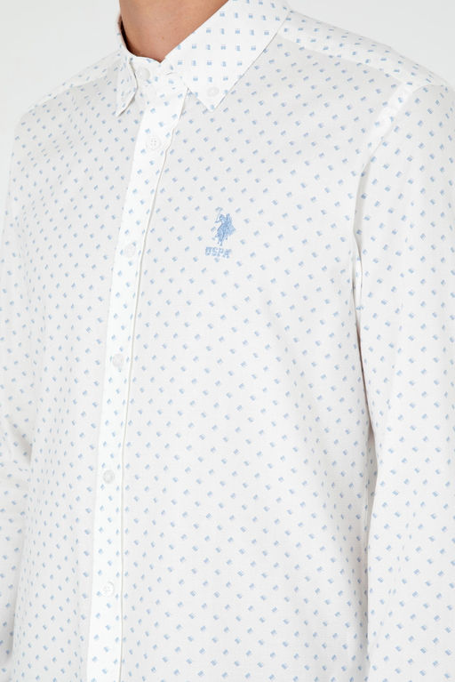 Мужская голубая рубашка с длинным рукавом - U.s. polo assn фото 7