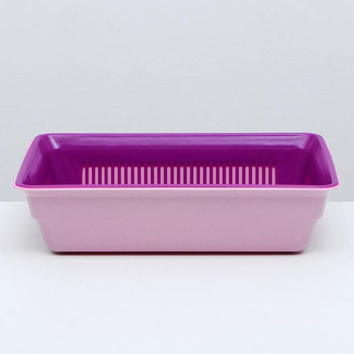 Туалет глубокий с сеткой 36 х 25 х 9 см, розовый/пурпурный - Simaland фото 2