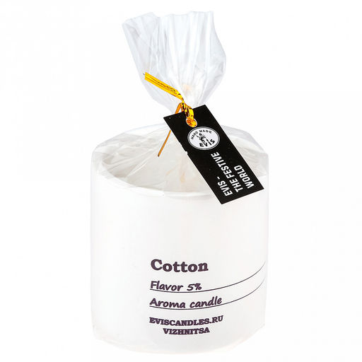 Свеча Sense д7,4см, h7,4см, ароматическая Cotton, парафин, в подсвечнике из гипса, время горения 20 часов (Россия) - Домашняя мода фото 4