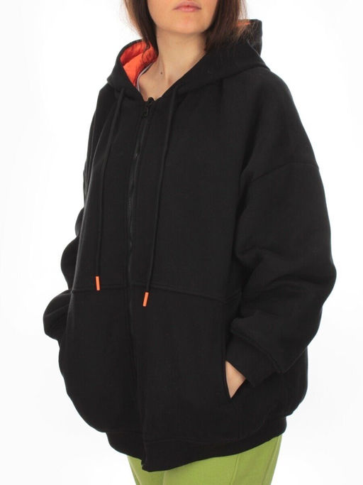 2560 BLACK Худи женское (50 гр. синтепон) - Фабричный китай фото 3
