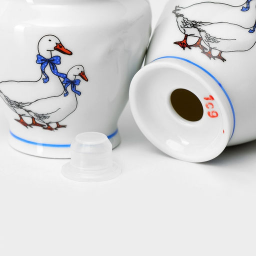 Сервиз столовый Добрушский завод «Гуси», 48 предметов, фарфор, белый