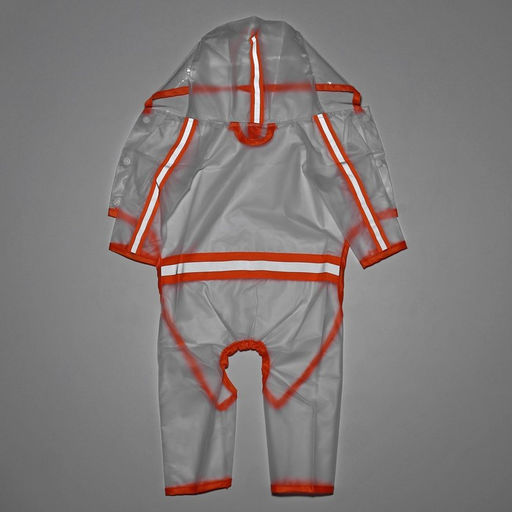 Дождевик-комбинезон для собак, р-р XS (ДС 20, ОГ 32 см, вес 1-3 кг), прозрачный-оранжевый - Simaland фото 12