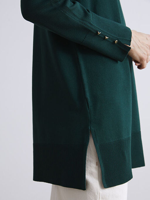 Bisiklet Yaka Kad?n Triko Tunik