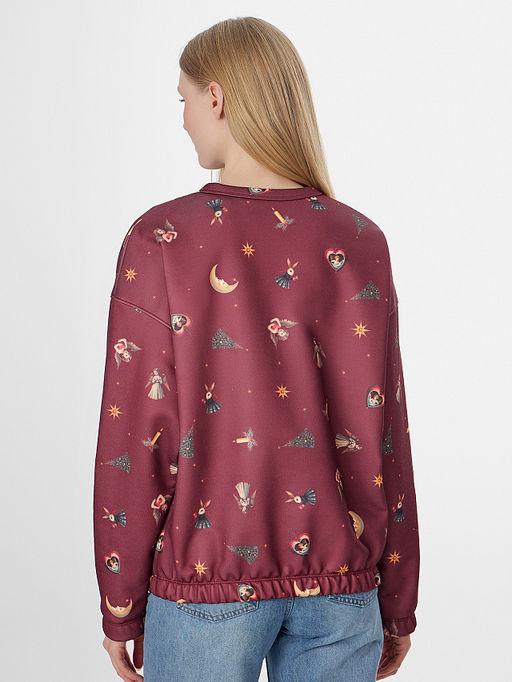 Теплый свитшот женский Mark Formelle x Ольга Бузова бордовый фото 2