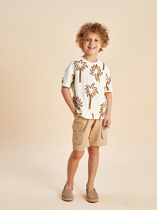 Resort Yaka Bask?l? Erkek ?ocuk Ti??rt
