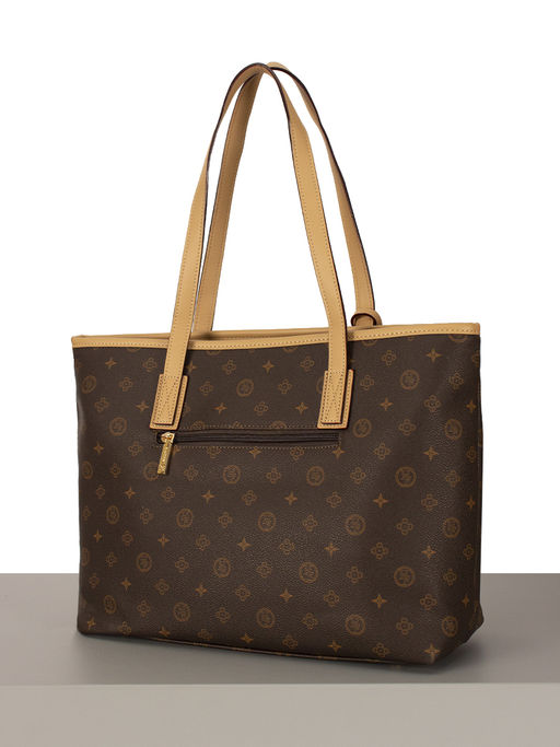 LАСCOMA сумка А567-фигурки-кофе-рыжий эко кожа-канва