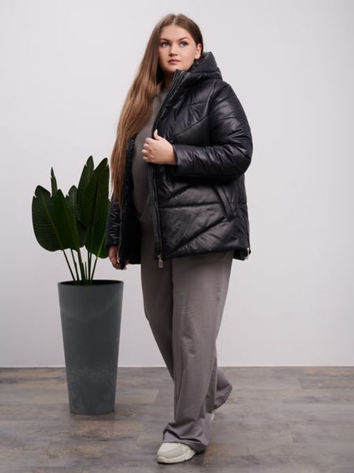 Куртка демисезонная Амелия черный - Yollochka фото 3
