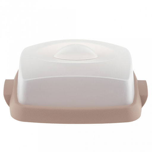 Масленка пластмассовая Таира 17х12х7см, прозрачная крышка, мокко (Россия) - Домашняя мода фото 3