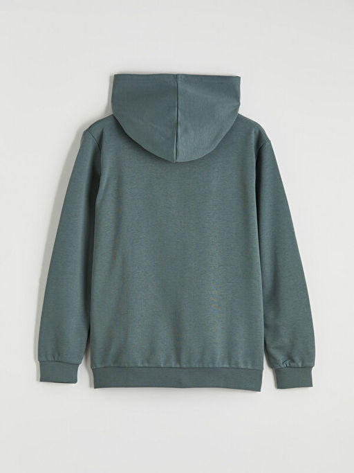 Kap??onlu Erkek ?ocuk Fermuarl? Sweatshirt