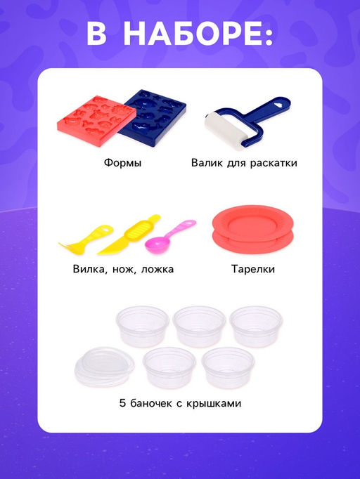 УЦЕНКА Набор для игры с пластилином Зверюшки-печенюшки (без пластилина)