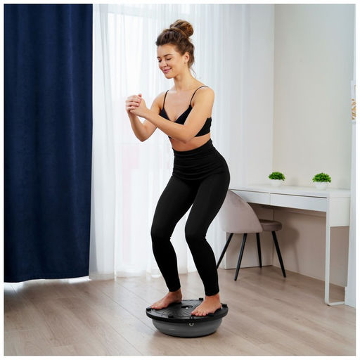 Полусфера BOSU гимнастическая, с насосом, 46х20 см, цвет серый - Simaland фото 6