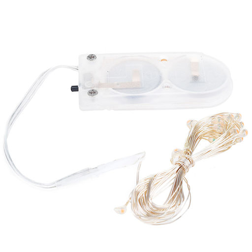 Электрогирлянда Роса 2 м, 20 ламп, на батарейках, холодный