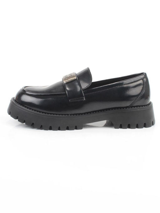 03-S77-49 BLACK Лоферы женские (натуральная кожа)