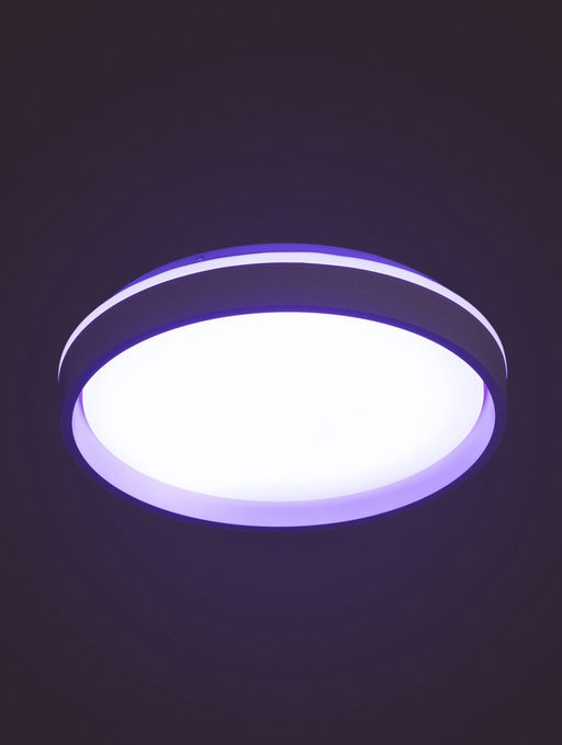 Люстра LED FZ601, 3000-6500К+RGB, 46 Вт, d=39 h=8 см, с ПДУ, белый