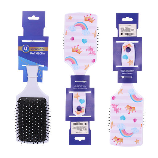 Расческа массажная СИЦИЛИЯ, 22*7см (Блистер Ultramarin и пакет) арт. 456-494 - Полимербыт фото 2