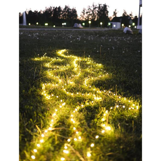 Гирлянда Нить 10 м роса, IP20, серебристая нить, 100 LED, свечение тёплое белое, 12 В - Luazon lighting фото 7