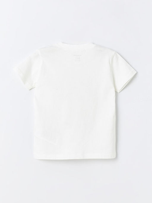 Bisiklet Yaka Bask?l? Erkek Bebek Ti??rt ve ?ort 2li Tak?m