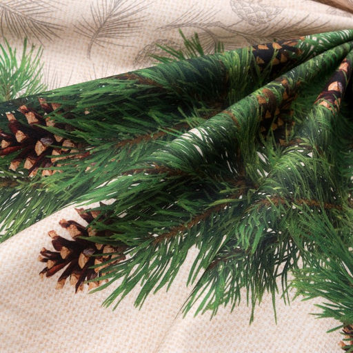 Скатерть новогодняя "Этель" Еловые ветви 220х148+/- 3см, 100% хл, саржа 190 гр/м2