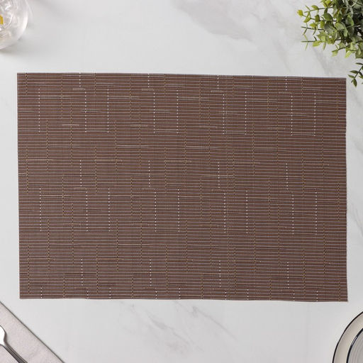 Салфетки сервировочные на стол Доляна «Шер», 4 шт., 30×45 см, коричневые