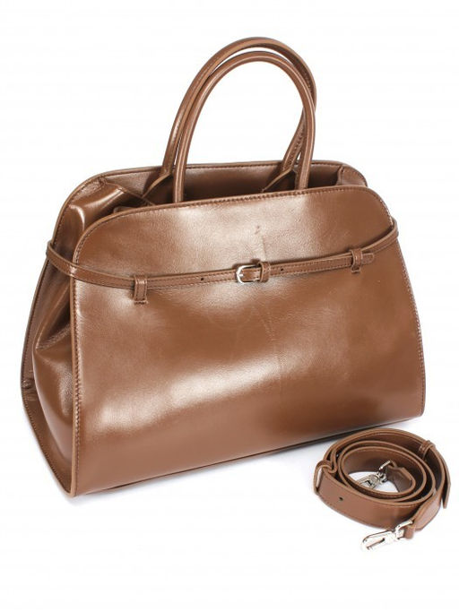 Сумка женская натуральная кожа GU 163-89-6862, 1отд, плечевой ремень, (УЦЕНКА/ДЕФЕКТ царапина на лиц.стороне) коричневый 265217