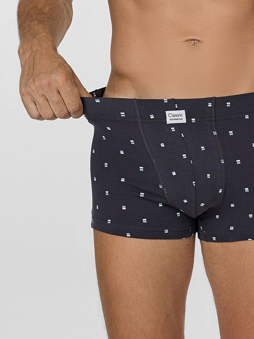 Цена за 2 штуки! Трусы боксеры мужские серые с узором - Mark formelle фото 5