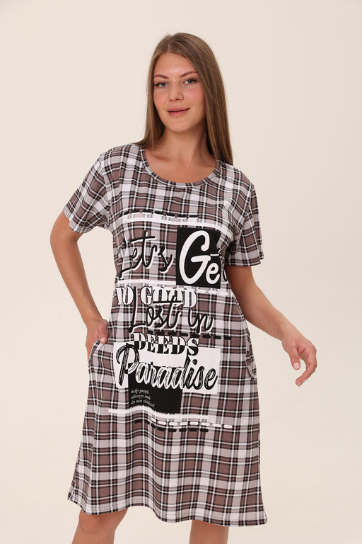 Туника женская Уют эдем на коричневом - Амадэль фото 4