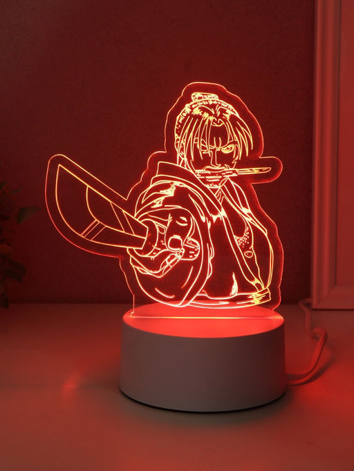 Светильник 3D RISALUX Аниме. Воин, LED-ночник, RGB, от сети, 9.5?14.9?16 см  фото 4