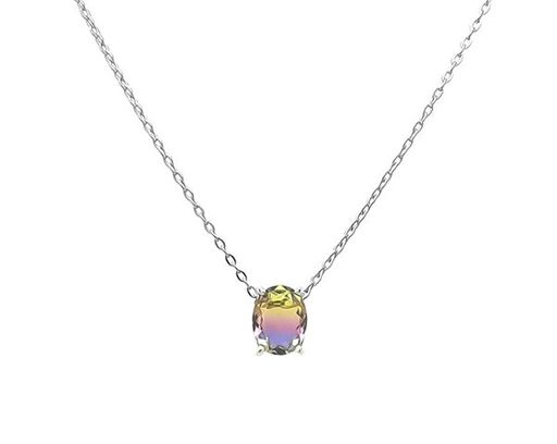 Колье из серебра аметрин выращ., Ю-50009