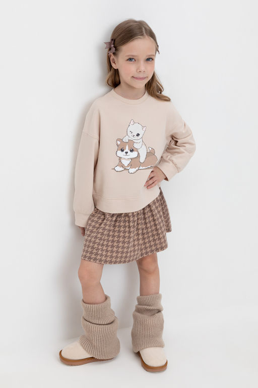 Платье для девочки бежевый - Crockid фото 3