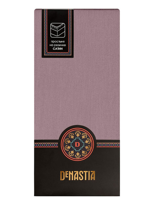 Проcтыня натяжная сатин 160x200+25 лиловый сатин - Denastia фото 4