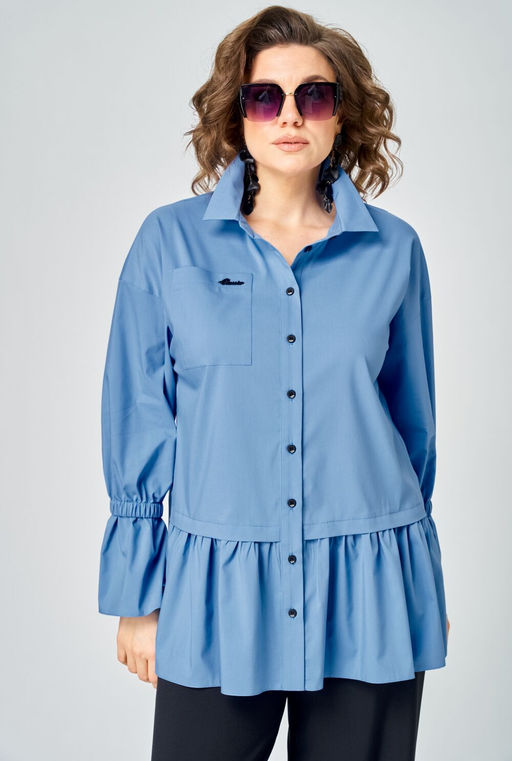 Блуза EVA GRANT 7080-1 голубой