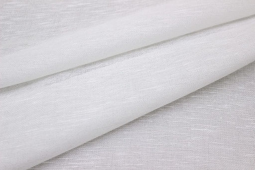Полулен декоративный сетка цв.Белый, ш.1.5м, лен-53, хлопок-47%, 110гр/м.кв - Купава фото 2