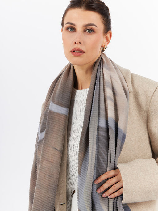 Большой, мягкий, теплый однотонный двусторонний палантин - Tantino фото 3