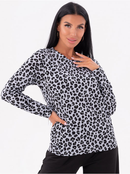 Лонгслив Леопард женский коричневый - София фото 16