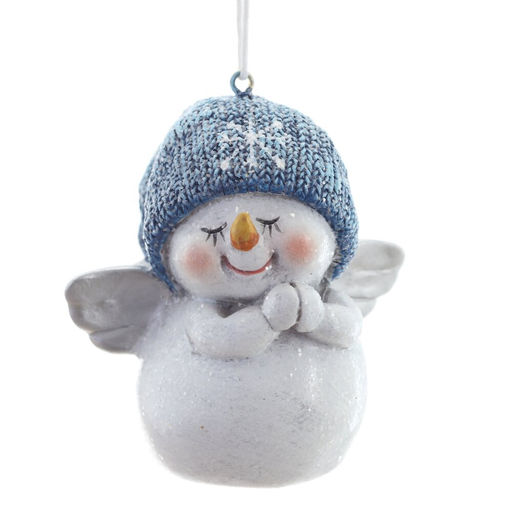Фигурка декоративная подвесная "Снеговик", L5,5 W4,5 H7,5 см, 2в.