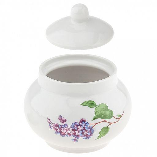 Сахарница фарфоровая Сирень 500мл, д12см, h9см, форма Рубин (Россия) - Домашняя мода фото 3