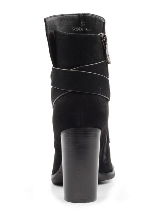 01-D118-498 BLACK Ботильоны женские (натуральная кожа, байка)