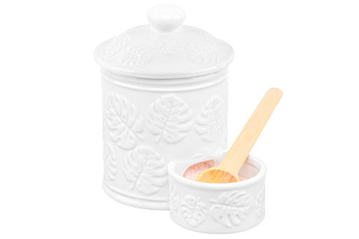 Банка д/соли 500 мл 15,5*10*14,5 см Тропики с крышкой, деревянной ложкой - Elan gallery фото 4