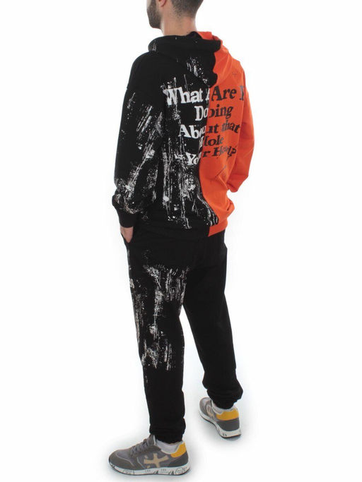 2630/7349 BLACK/ORANGE Костюм спортивный мужской (75% хлопок, 20% полиэстер, 5% спандекс) - Fashion фото 5