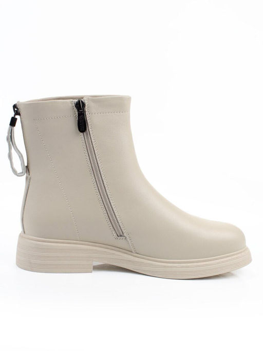 01-XKL21-225R LT. BEIGE Ботинки демисезонные женские (натуральная кожа, байка)