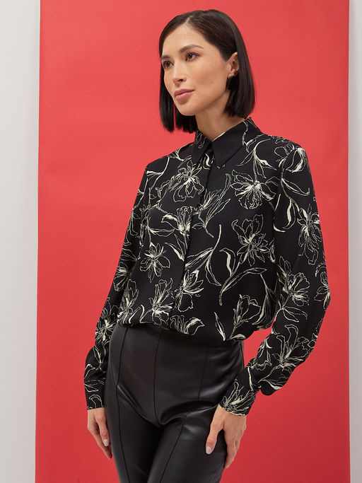 Блузка черная - Tantino фото 10