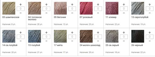 Цена за 10 мотков пряжи Papyrus